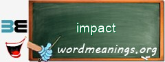 WordMeaning blackboard for impact
